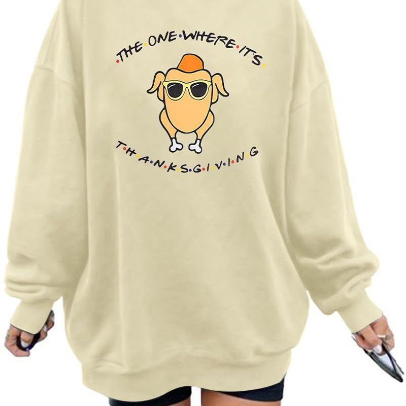 Thanksgiving Women Long Sleeve Crewneck Sweatshirt