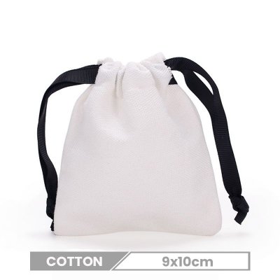 Custom Logo Solid Color Cotton Drawstring Bag