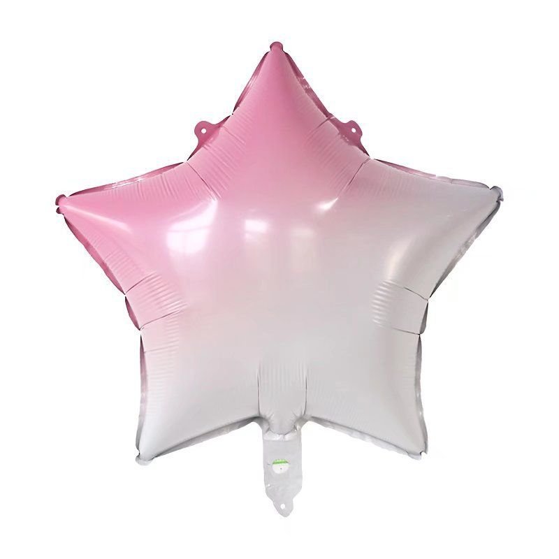 18 Inch Light Plate Heart-Shaped Star Gradient Aluminum Film Balloon Party Decoration 50-Bag