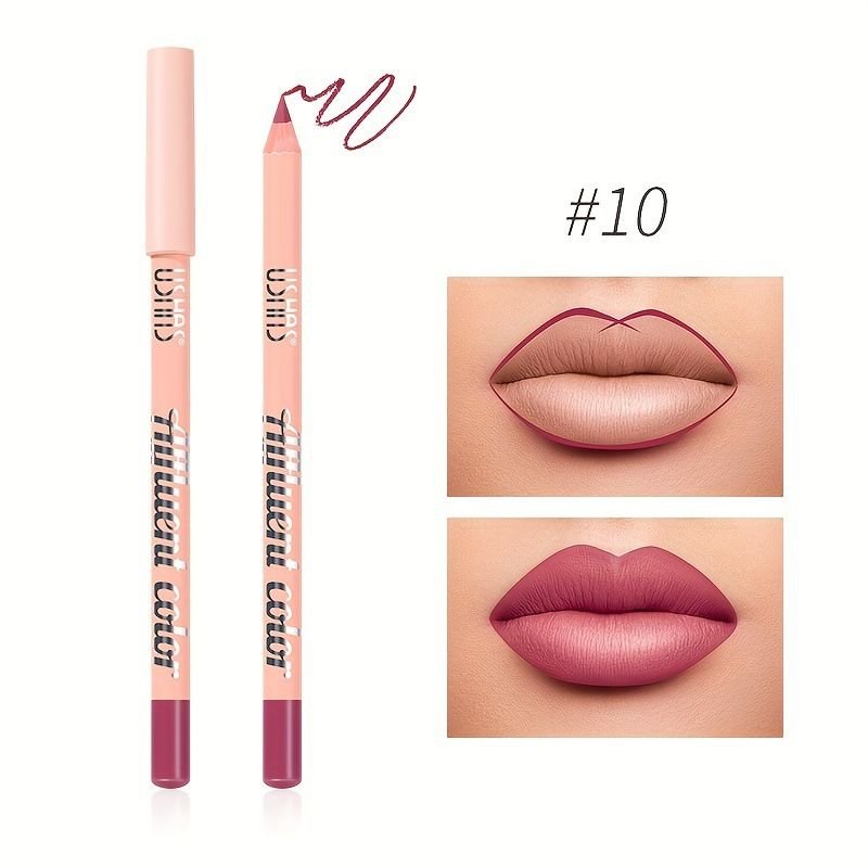 USHAS Women Waterproof Non-Blooming Long-Lasting Lipstick Lip Liner