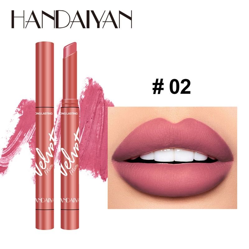 Handaiyan Women Long-Lasting Easy-To-Color Natural Matte Matte Matte Velvet Lipstick