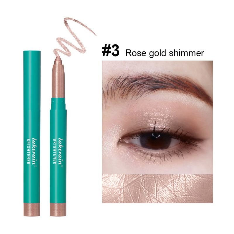 Lakerain Women Bright Fine Flashing Pearl Waterproof Silkworm Lying Pen Eye High Gloss Pen