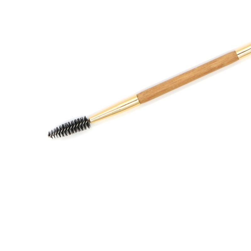 Double-Head Wooden Handle Eyelash Lip Brush