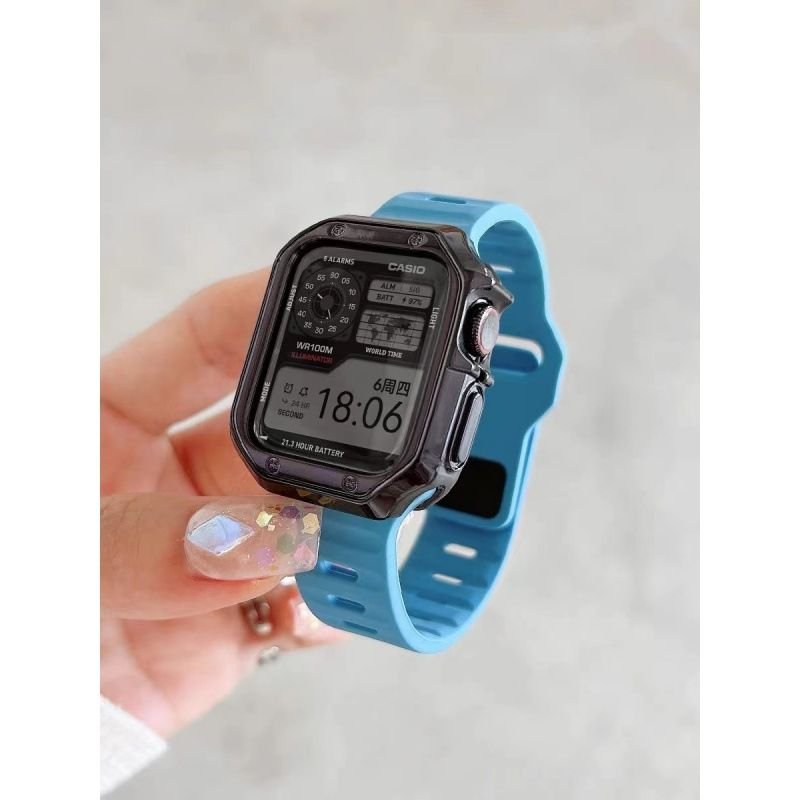 Simple Liquid Sports Silicone Apple Strap