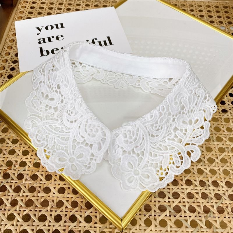 Spring And Autumn Summer Decorative Solid Color Lace False Collar