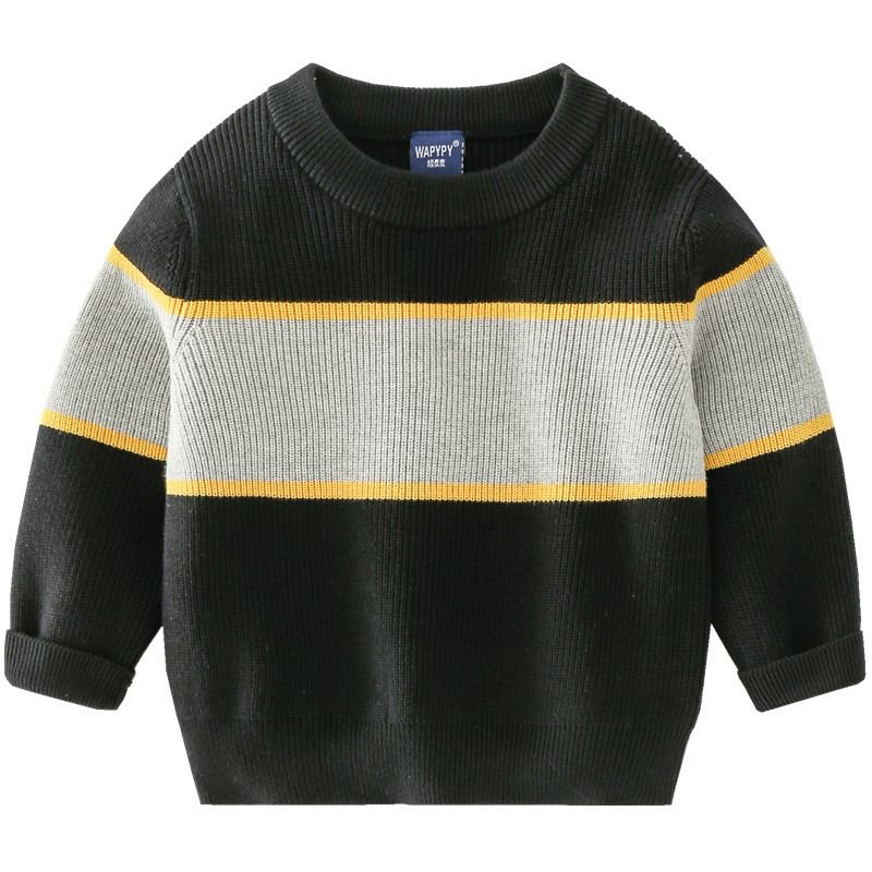 Kids Toddler Boys Fall Winter Casual Cute Color Matching Long Sleeve Knitwear Sweater