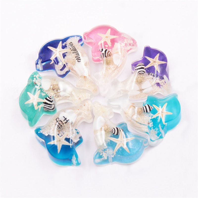 Women Fashion Creative Luminous Stone Starfish Key Chain Pendant 6-Bag