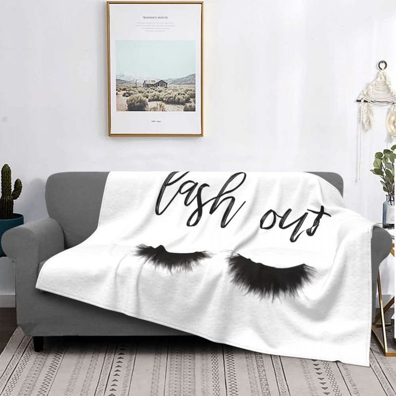 70X100cm Eyelash Knitted Blanket Cartoon Evil Eye Flannel Blanket