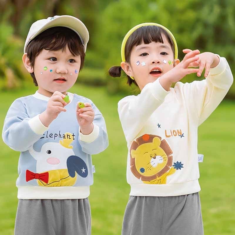 Kids Toddler Boys Girls Spring Autumn Casual Cute Cartoon Print Long Sleeve Sweatshirts