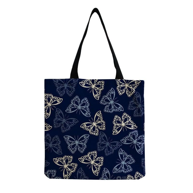 Women'S Multifunctional Large Capacity Butterfly Print Shopping Bag