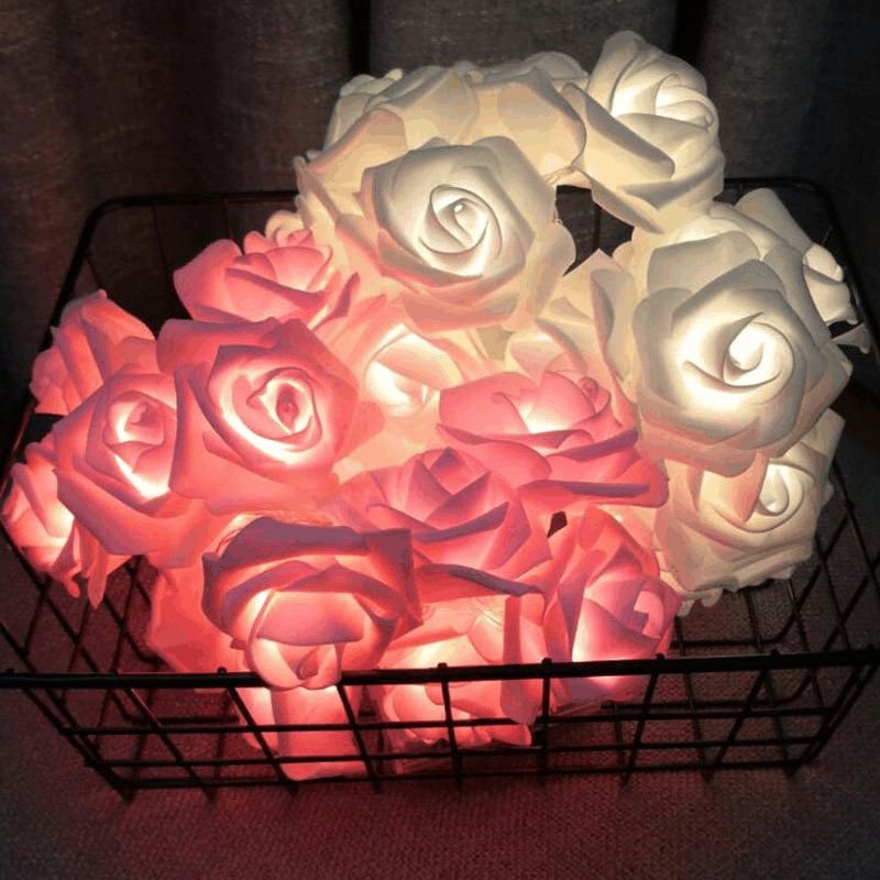 Led Simulation Luminous Rose Light String Flower Eternal Proposal Valentine'S Day Birthday Indoor Atmosphere Layout