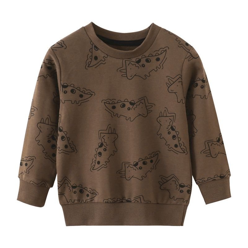 Kids Toddler Boys Spring Autumn Casual Cute Cartoon Dinosaur Print Long Sleeve Sweatshirts Trousers Sets