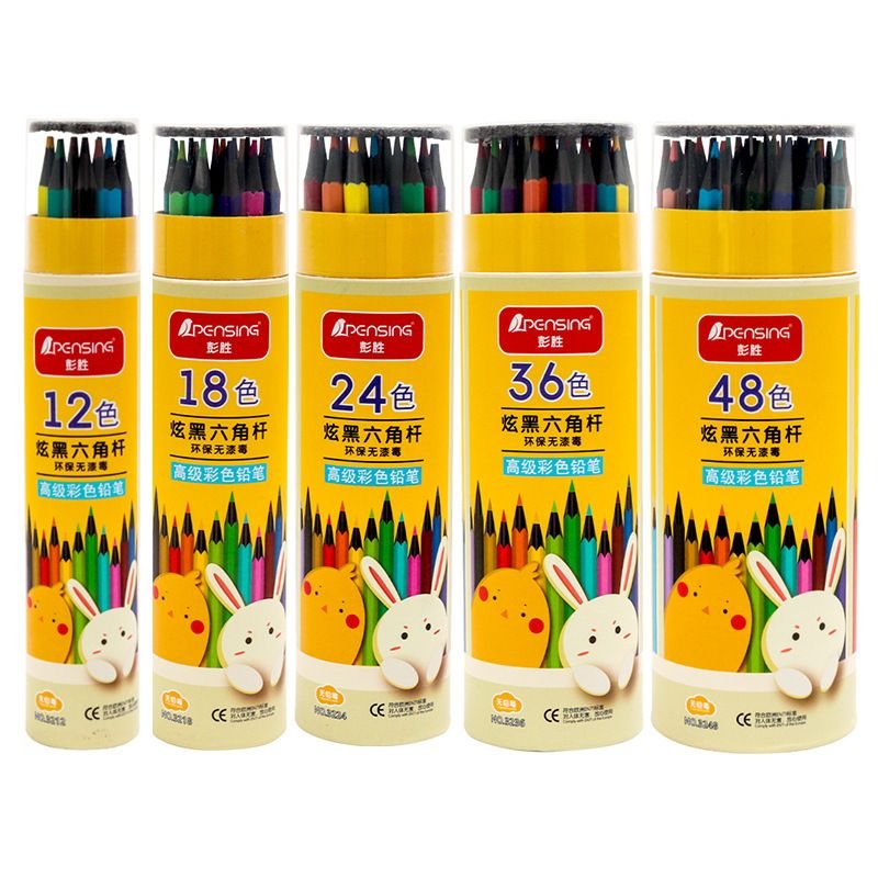 Multi Color Cartoon Animal Color Refill Student Painting Stationery Colored Pencil