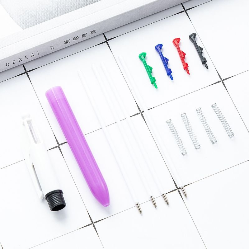 Student Stationery Multicolor Press Pen Four-In-One Plastic Ballpoint Pen