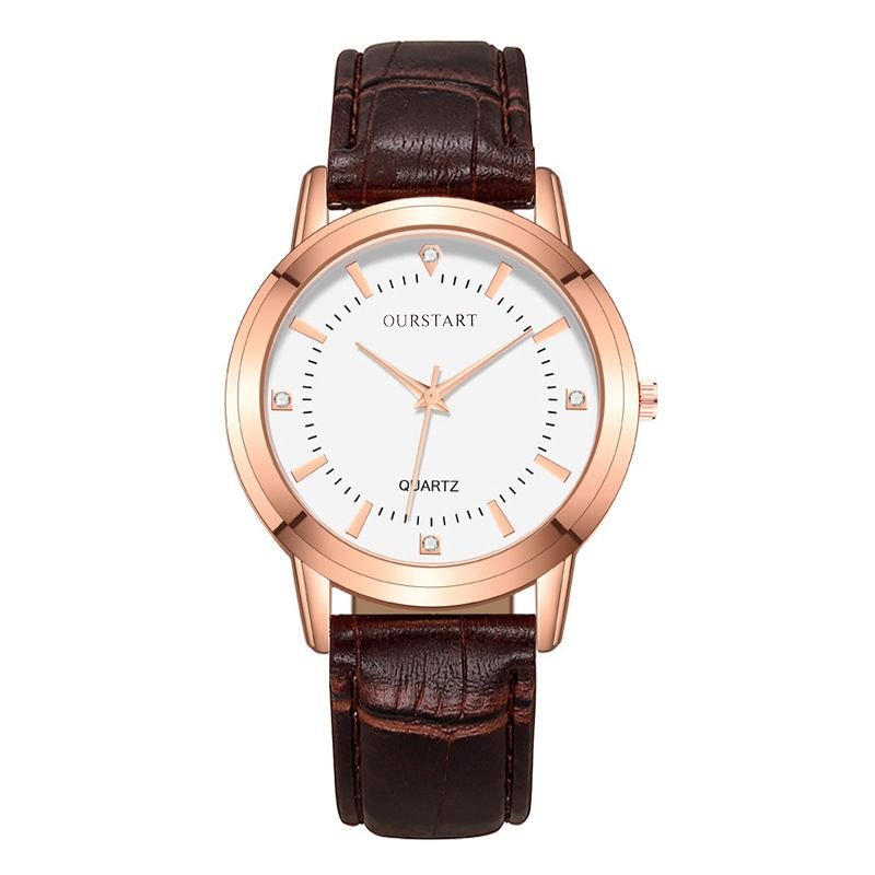 Neutral Retro Casual Quartz Watch With Round Dial