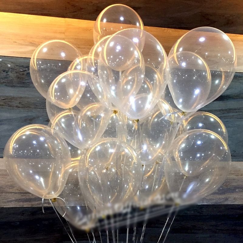 100pcs/pack 2.8g Simple Clear Transparent Latex Wedding Party Balloons