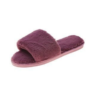 Plus Size Winter Casual Solid Color Plush Slippers