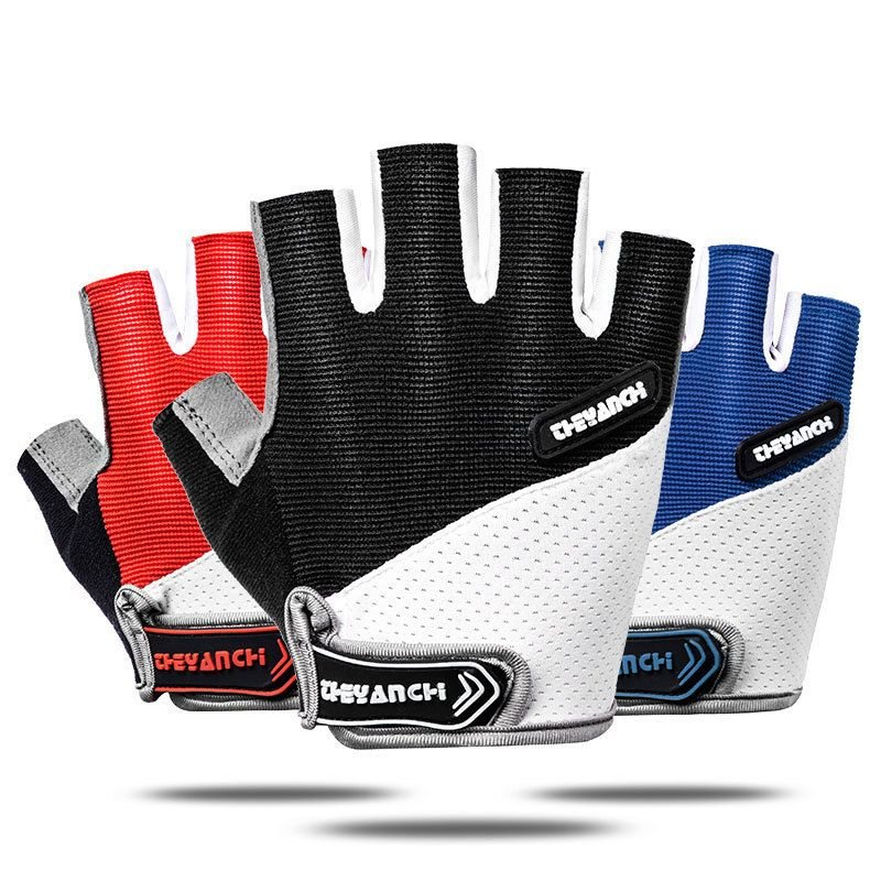 Outdoor Sports Mountain Bike Cycling Half Finger Non-Slip Shockproof Fitness Gloves