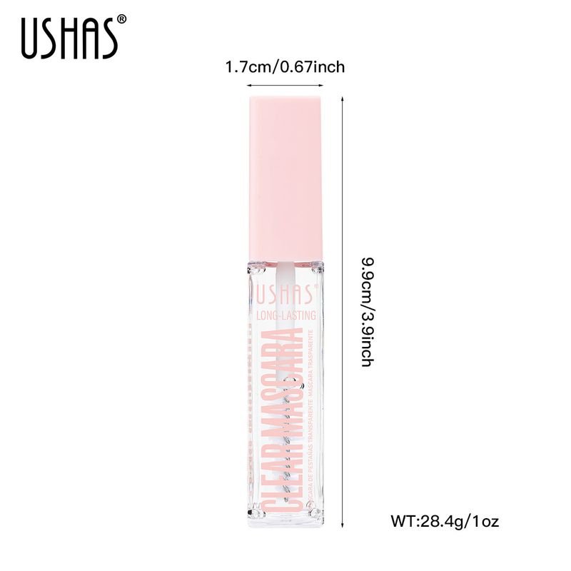 USHAS Women Waterproof Long Lasting Slim Curly Transparent Mascara