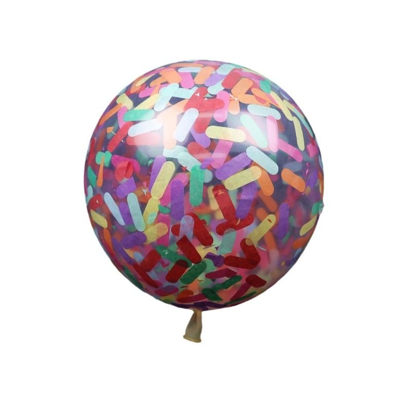 12 Inch Color Long Confetti Paper Sequins Ice Cream Transparent Balloon Holiday Party Scene Layout