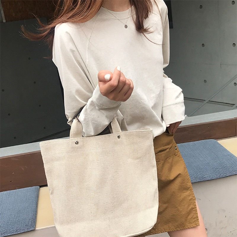 Simple Solid Canvas Handbags