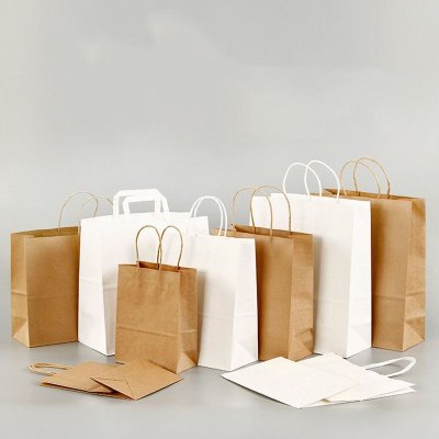 50pcs/set Custom 33*26*12cm Kraft Paper Sacks