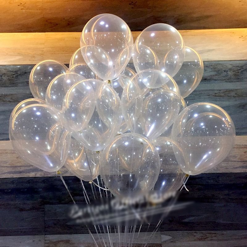 100pcs/pack 2.8g Simple Clear Transparent Latex Wedding Party Balloons