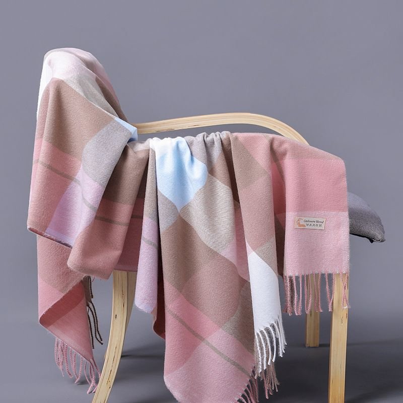 Autumn And Winter Fashion Cashmereplaid Tassel Scarf