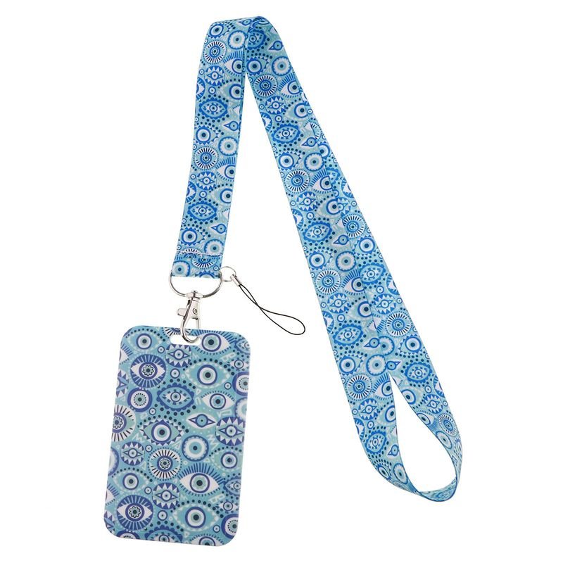 Women Fashion Evil Eye Mobile Phone Lanyard Access Control Card Set