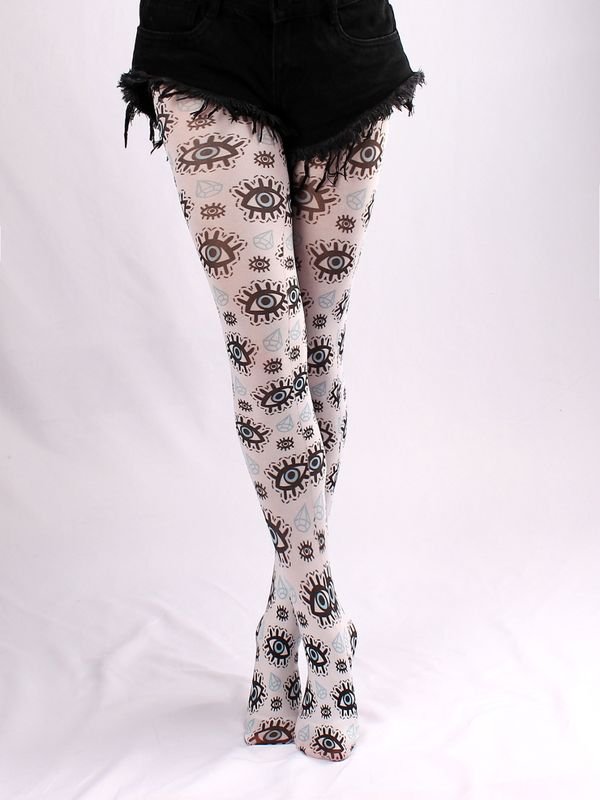 Women Fashion Creative Evil Eye Printed Pantyhose