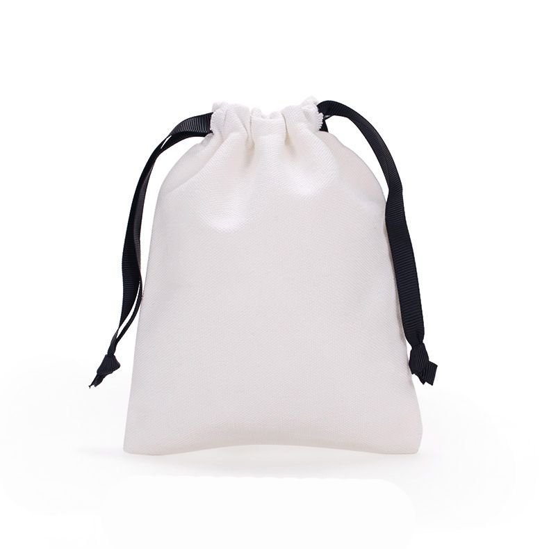 Custom Logo Solid Color Cotton Drawstring Bag