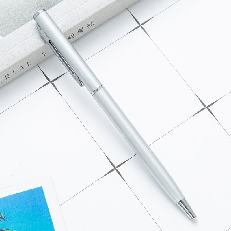 Simple Metal Flat Ball Pen Capacitor Metal Pen