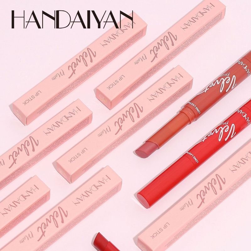 Handaiyan Women Long-Lasting Easy-To-Color Natural Matte Matte Matte Velvet Lipstick