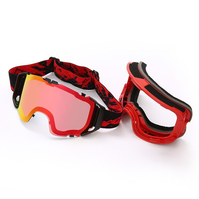 Outdoor Double-Layer Anti-Fog Large Cylindrical Ski Mountaineering Goggles