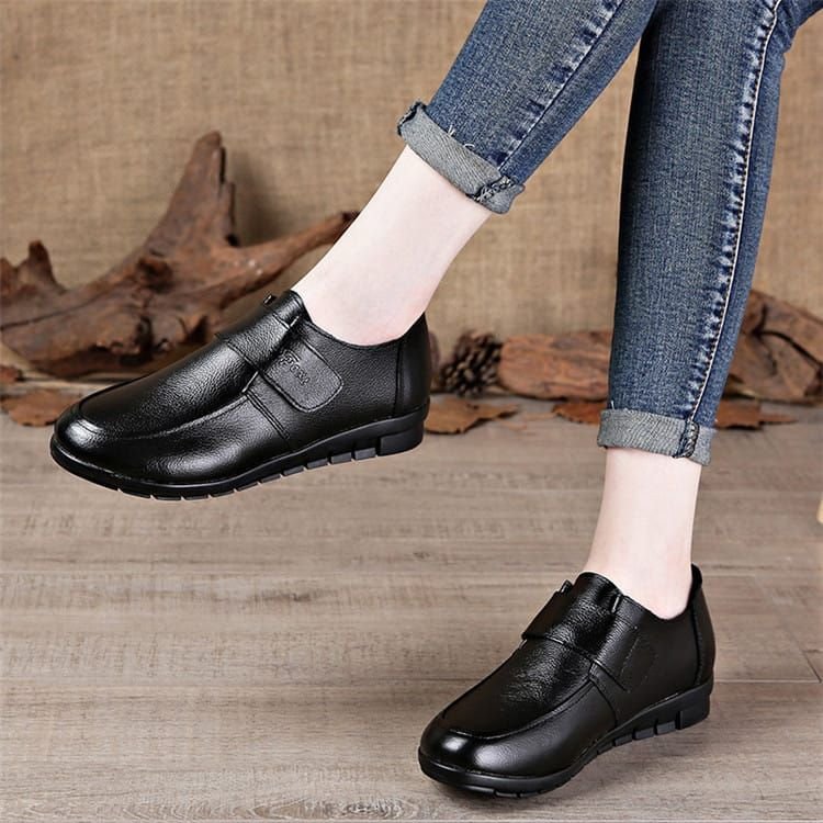 Size:4.5-11 Women Plus Size Casual Flat Slip On Leather Loafers