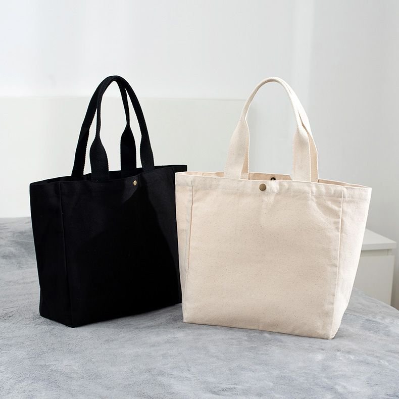 Simple 16 A Thick Cotton Solid Color Hand Canvas Tote Bag