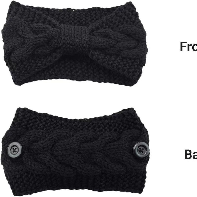 Women Fashion Knitted Twist Bow Warm Headband