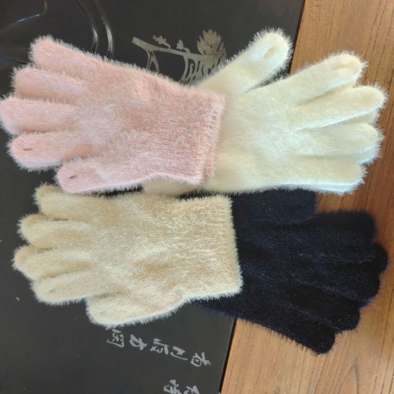 Autumn And Winter Women Fashion Thickened Warm Touch Screen Cold-Proof Plush Gloves