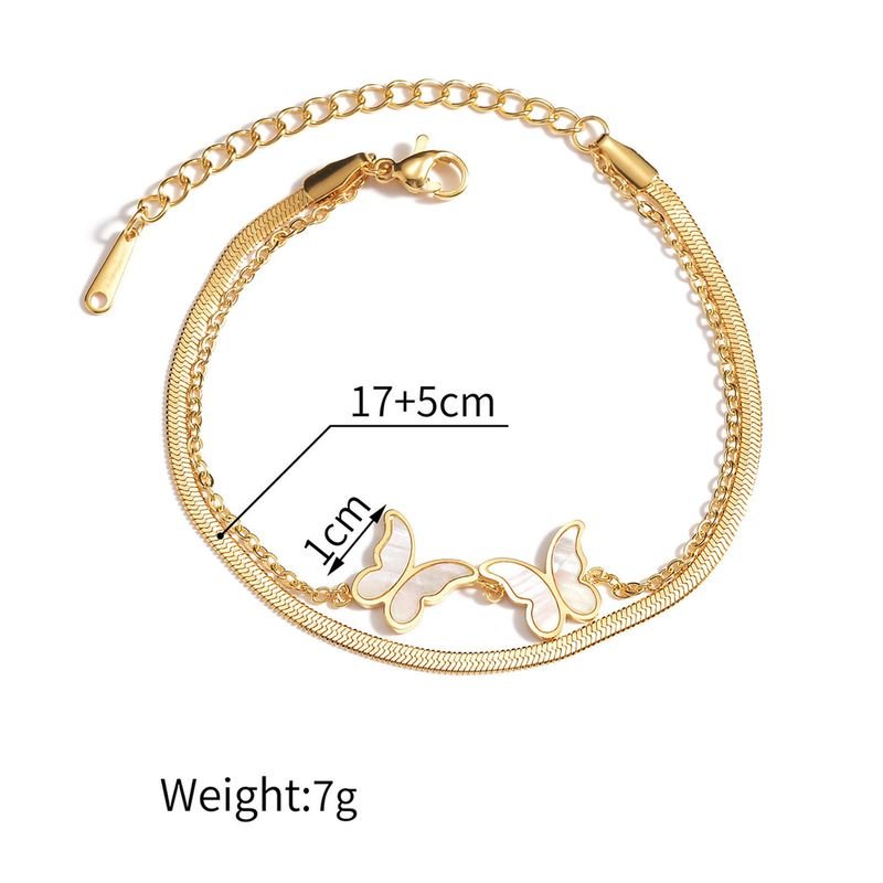 Women Fashion Simple Butterfly Pearl Bracelet