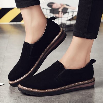 Size:4.5-10 Women Causal Slip On Suede Loafers