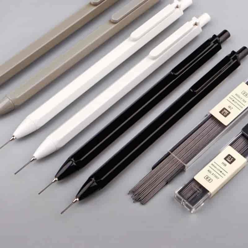 3pcs/set Solid Color Propelling Pencil With 20 Boxes Pencil Lead Set