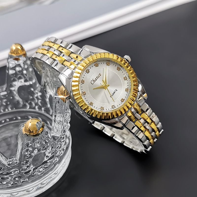 Simple Fashion Sun Pattern Quartz Alloy Steel With Couple Handle