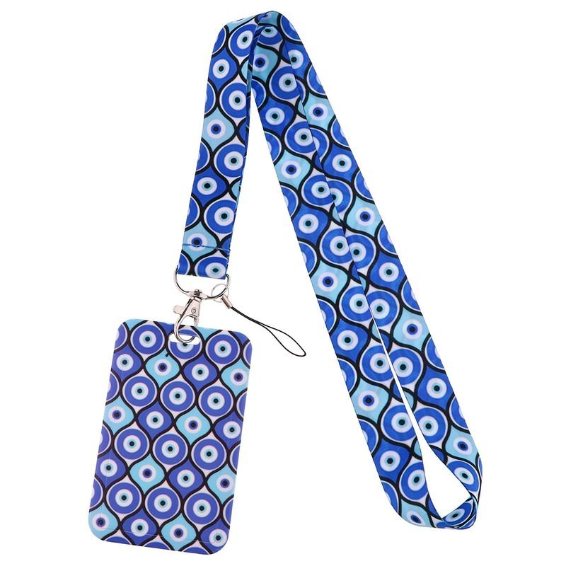 Women Fashion Evil Eye Mobile Phone Lanyard Access Control Card Set