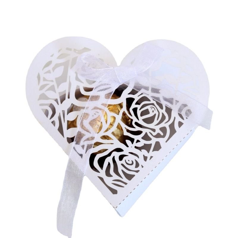 Simple Creative Wedding Party Hollow Rose Candy Packaging Box