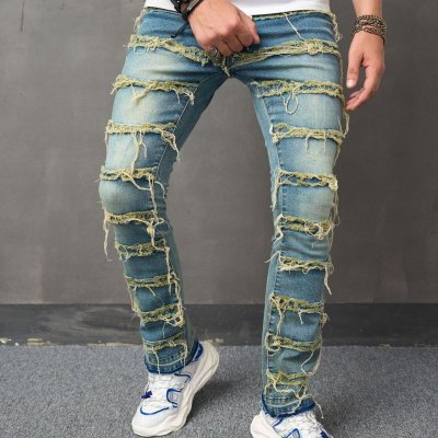 Men Fashion Casual Loose Street Tide Jeans