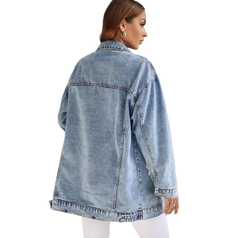 Women Fashion Loose Denim Jacket