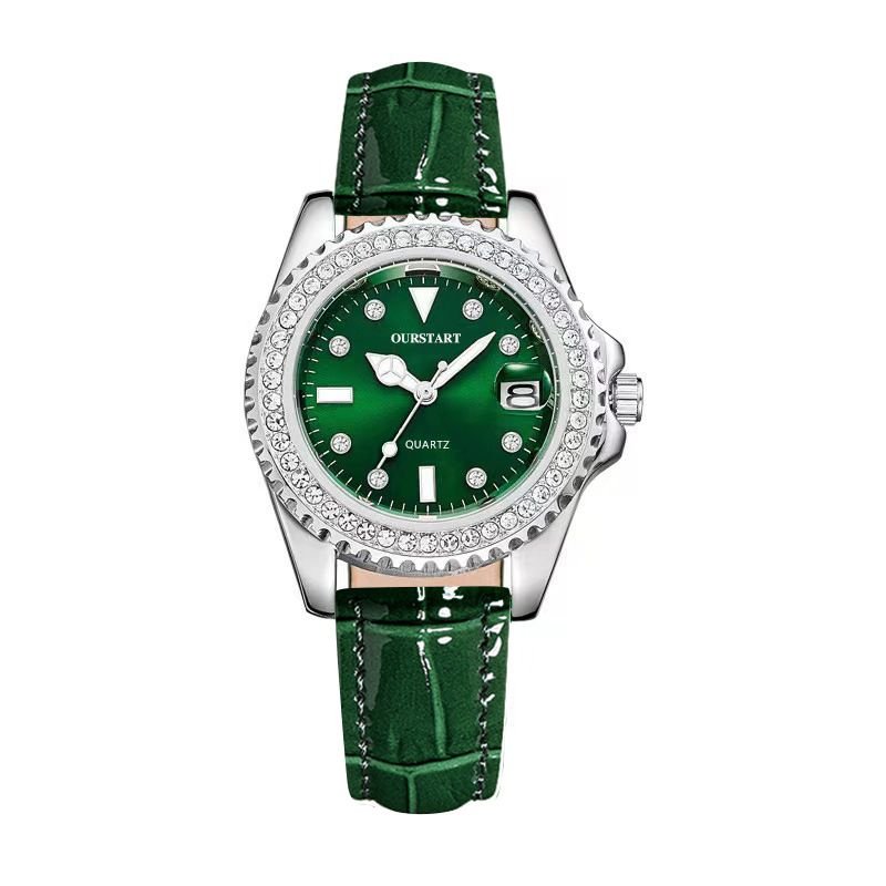 Women Fashion Diamond Calendar Quartz Watch