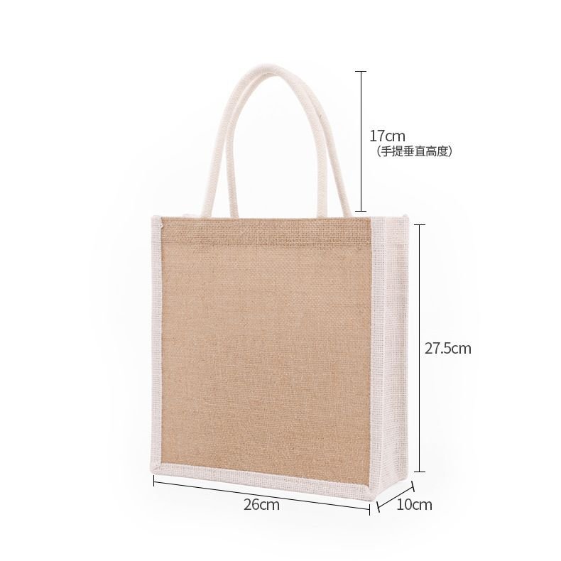 Casual Multicolor Cotton Rope Portable Linen Tote Bag