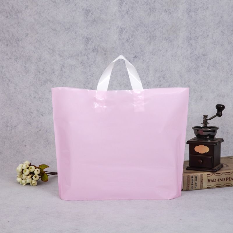 Fashion Solid Color Large Capacity Clothing Packaging Plastic Shopping Bag