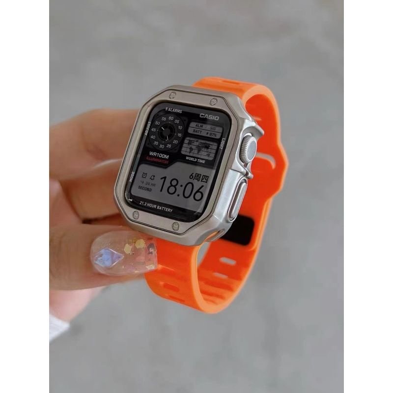 Simple Liquid Sports Silicone Apple Strap